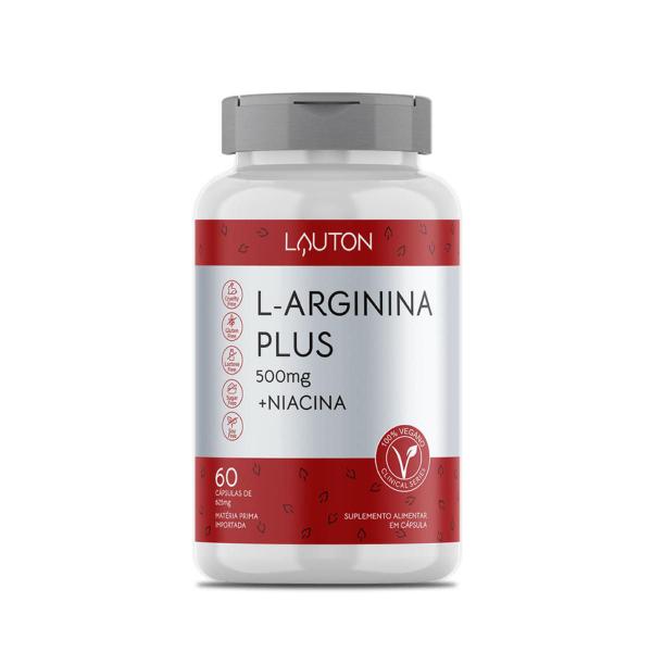 L-Arginina Plus 500mg Lauton 60 Cápsulas Imagem de L-Arginina Plus 500mg Lauton 60 Cápsulas