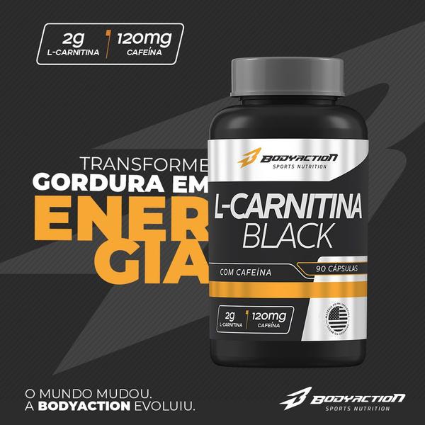 Imagem de L-carnitina Black Com Cafeína 120mg - Bodyaction