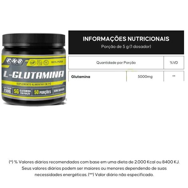 Imagem de L-Glutamina 100% Pura 250g Flora Nativa