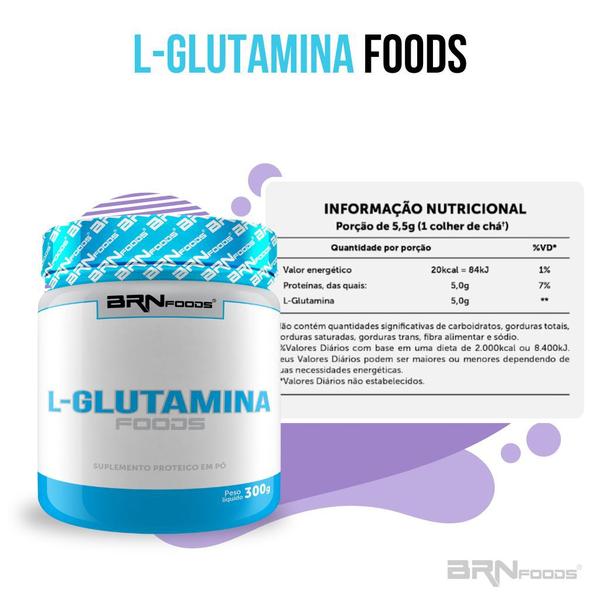 Imagem de L-Glutamina Foods 300g  BRNFOODS