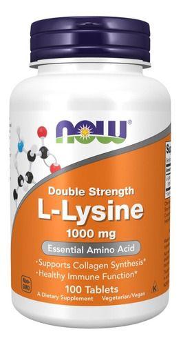 Imagem de L-lysine 1.000mg 100 Caps. L- Lisina Now Foods