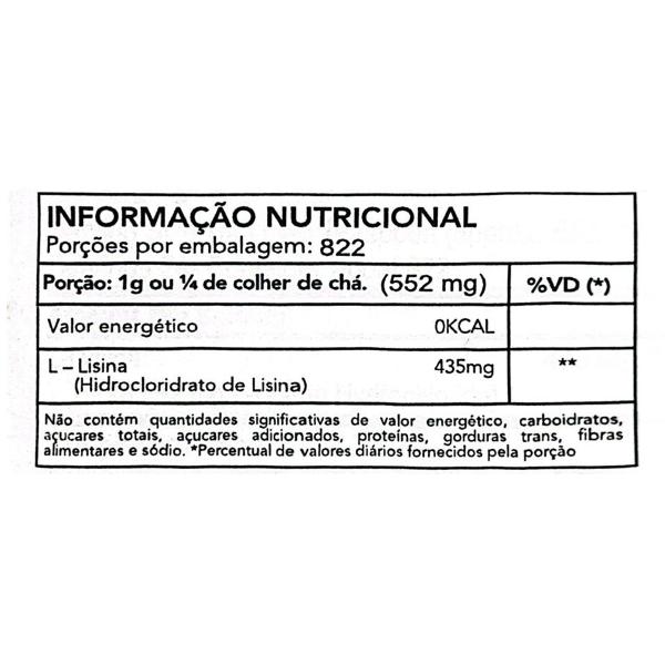 Imagem de L-Lysine Pure Em Pó 454g Now