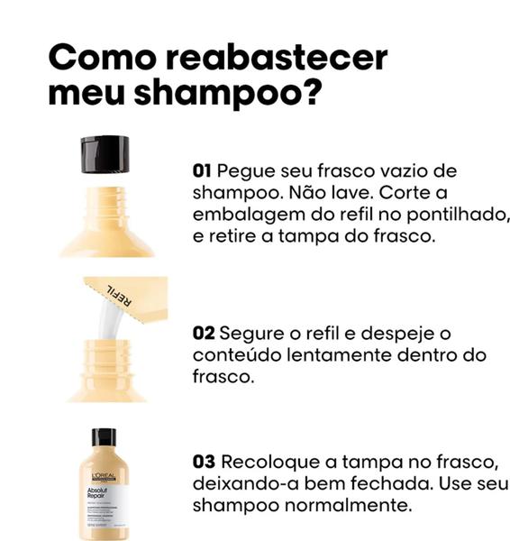 Imagem de L'Oréal Professionnel Serie Expert Absolut Repair Gold Quinoa + Protein Refil - Shampoo 240m