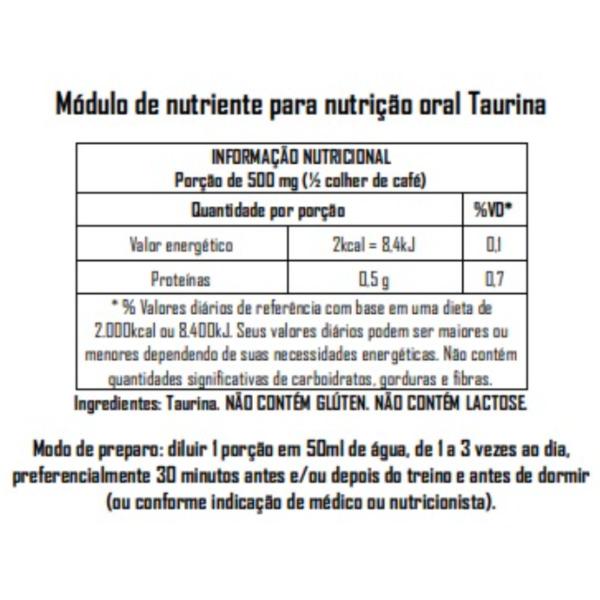 Imagem de L-taurina 250g - 100% Pura - Importada - Shape It - 4 unidades