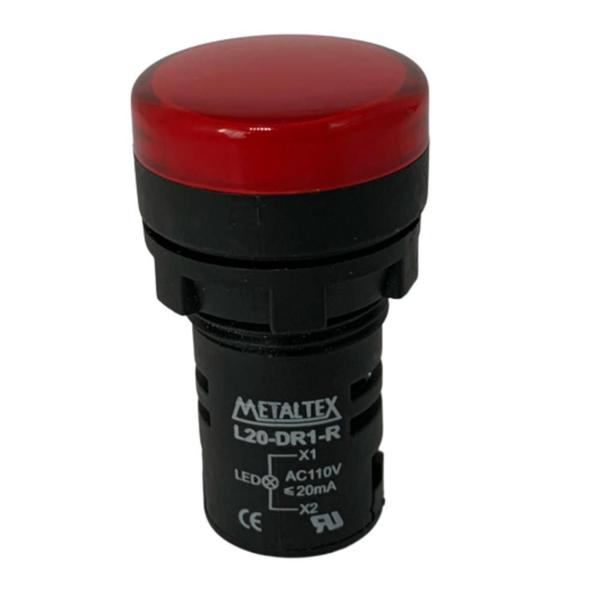 Imagem de L20-dr1-r sinaleiro led 22mm ac110v/vermelho