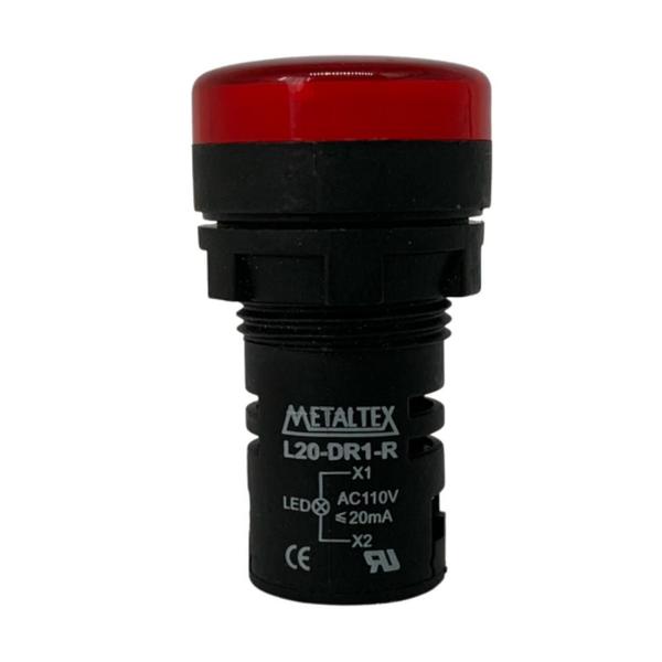 Imagem de L20-dr1-r sinaleiro led 22mm ac110v/vermelho