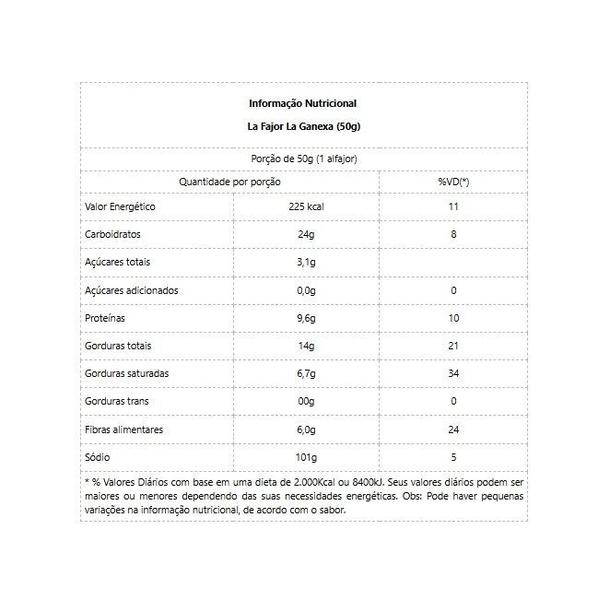 Imagem de La Fajor La Ganexa Display (12 unid. 50g) - Sabor: Cookies e Cream