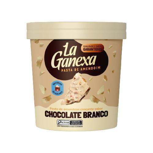 Imagem de La Ganexa Kit 2 Pasta de amendoim 450g Zero Açucar Chocolate Branco+1Sabor