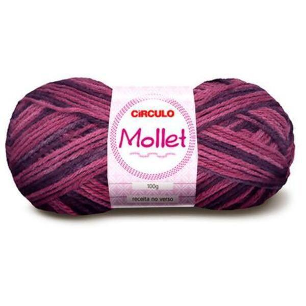 Lã Mollet Círculo Cor Mesclada 100g Vinho - 9213 - Circulo Imagem de Lã Mollet Círculo Cor Mesclada 100g Vinho - 9213