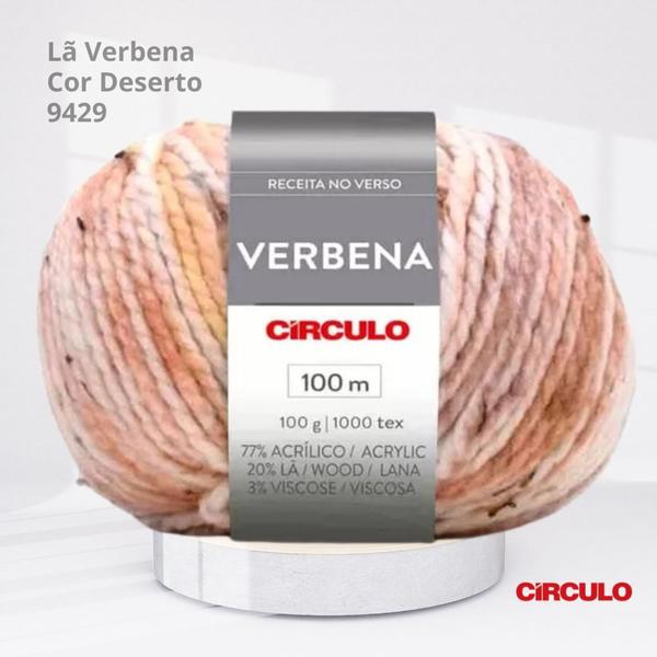 Imagem de Lã Verbena Circulo 100g Cor Deserto 9429