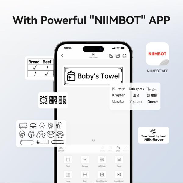 Imagem de Label Maker NIIMBOT B1 Térmico portátil com fitas de 2 polegadas