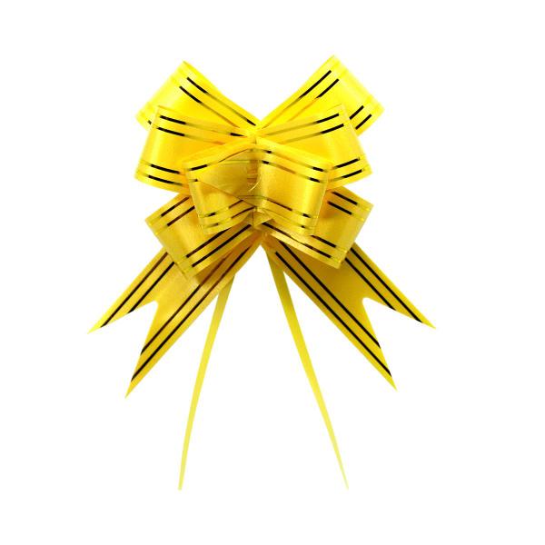Laço pronto p/ presentes 20cm - Amarelo c/ dourado 200un - Rio Tijucas Imagem de Laço pronto p/ presentes 20cm - Amarelo c/ dourado 200un