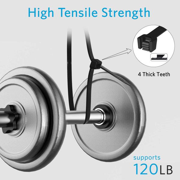 Laços de zíper Karoka Heavy Duty 30 cm com 54 kg de resistência à tração 100 Imagem de Laços de zíper Karoka Heavy Duty 30 cm com 54 kg de resistência à tração 100