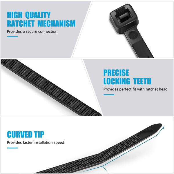 Laços de zíper Karoka Heavy Duty 30 cm com 54 kg de resistência à tração 100 Imagem de Laços de zíper Karoka Heavy Duty 30 cm com 54 kg de resistência à tração 100
