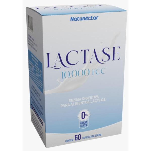 Lactase 10.000fcc Enzima 60 Cápsulas Natunéctar Lactose Imagem de Lactase 10.000fcc Enzima 60 Cápsulas Natunéctar Lactose