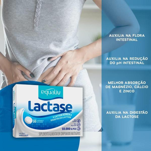 Imagem de Lactase Enzima para Intolerantes a Lactose Equaliv C/30 Comp