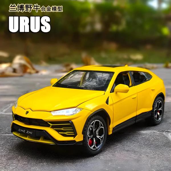 Imagem de Lamborghini URUS SUV Liga Carro Esportivo Modelo 1:24 Escala Diecast Metal Off-road Com Som E Luz