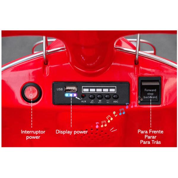 Imagem de Lambreta Elétrica 6V Vermelha Bandeirante