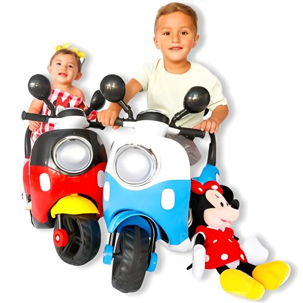 Imagem de Lambreta Motinha Elétrica Mickey Infantil Mini Moto Crianças