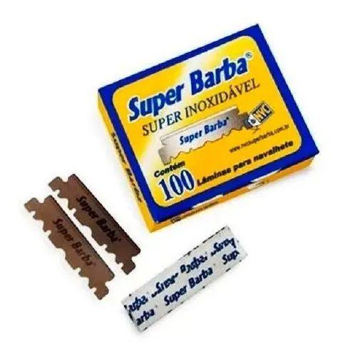 Lâmina Barbear SUPERBARBA (meia) - 100 lâminas Imagem de Lâmina Barbear SUPERBARBA (meia) - 100 lâminas