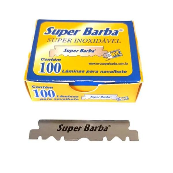 Imagem de Lâmina De Barbear Super Barba 100 Laminas Cortadas