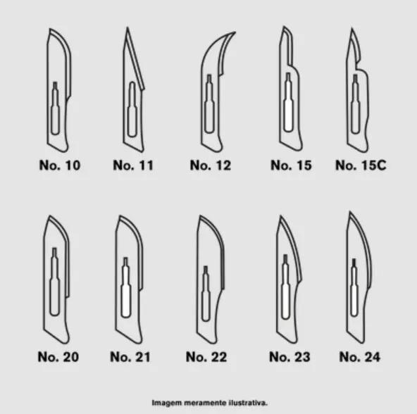 Imagem de Lâmina de Bisturi Aço Carbono Cx C/ 100 Und - Medix