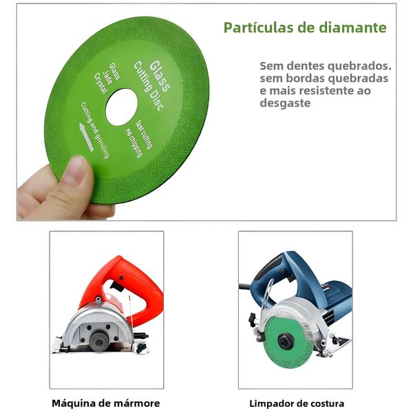 Imagem de Lâmina de Corte de Vidro Diamante - 100/115/125mm - Disco de Serra para Pedra, Cerâmica e Jade