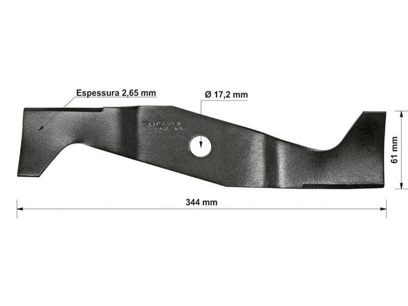 Imagem de Lamina de corte em aco 2.65 x 350mm para cortadores de grama ce35p ce35m e ce35m2 tramontina