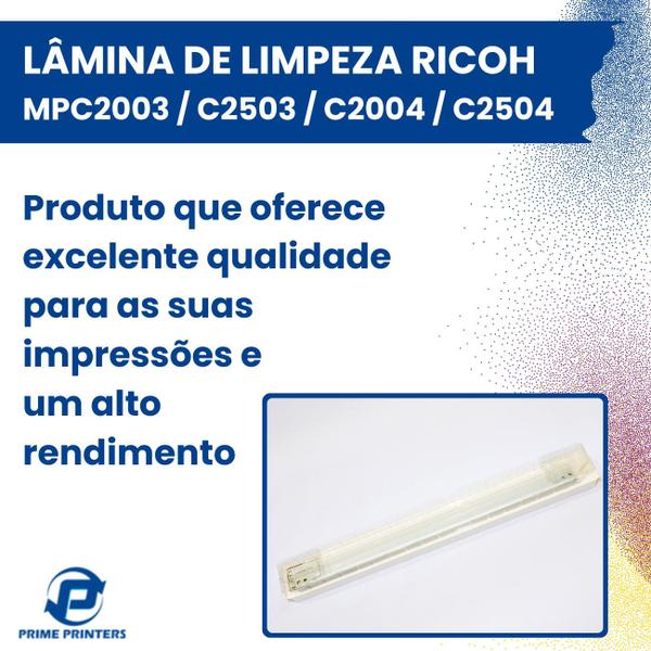 Imagem de Lamina de Limpeza Ricoh MPC2003 / 2503 / C2004 / C2504 Compatível