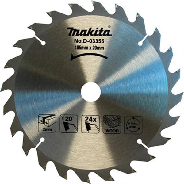 Imagem de Lâmina de Serra 185x20mm 24 Dentes Para Madeira - D-03355 - MAKITA