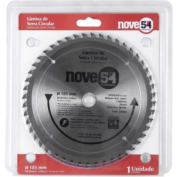 Lâmina de serra circular vídea 185mm 48 dentes Nove54 Imagem de Lâmina de serra circular vídea 185mm 48 dentes Nove54