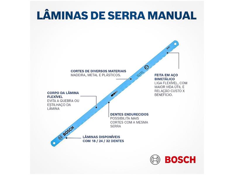 Imagem de Lâmina de Serra Manual 2 Peças 12” Bosch 24D