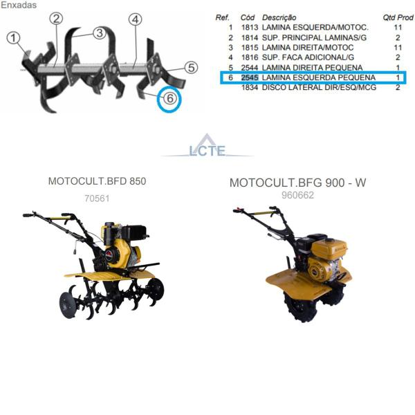 Imagem de Lamina Esquerda Pequena P/ Motocultivador BFG 900 Buffalo