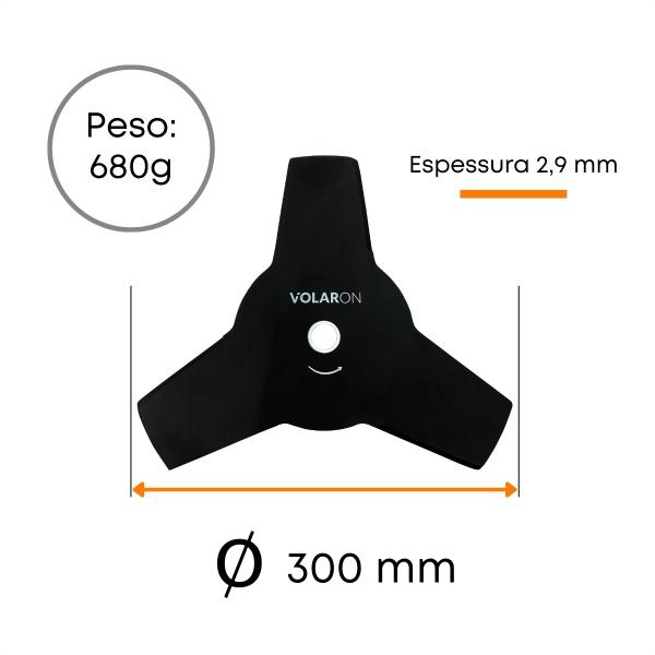 Lâmina Faca 3 Pontas Roçadeira Stihl Fs Nakashi Toyama Gasolina