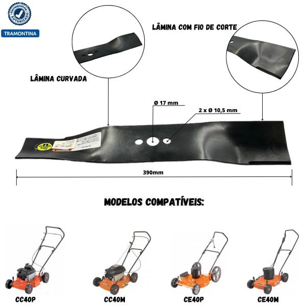 Imagem de Lâmina Faca Cortador Grama Tramontina Ce40p/40m Cc40p/40m