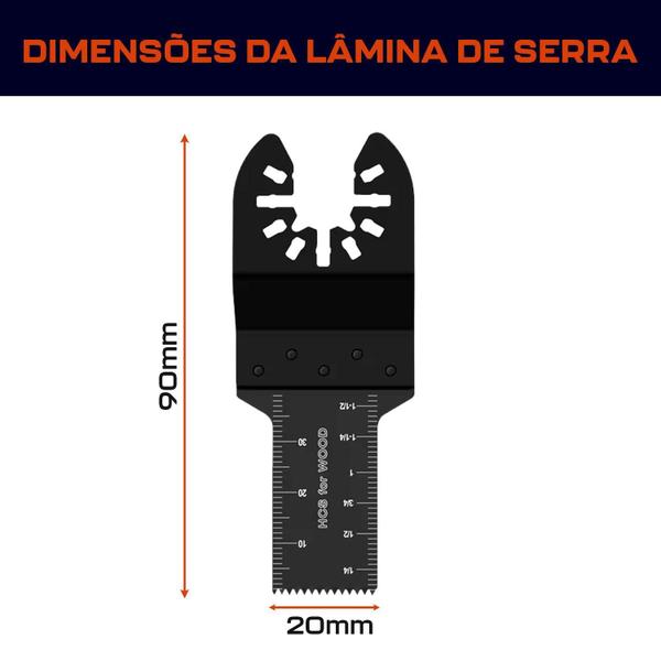 Imagem de Lâmina Hcs 20Mm Serra Oscilante Multiferramenta Multicorte