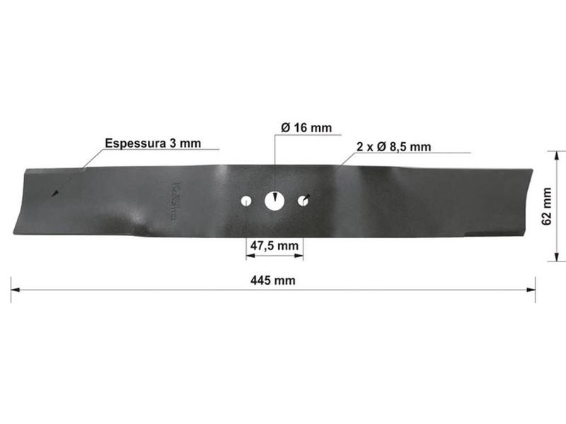 Imagem de Lamina metalica de reposicao 450 mm para cortador de grama cc45m tramontina