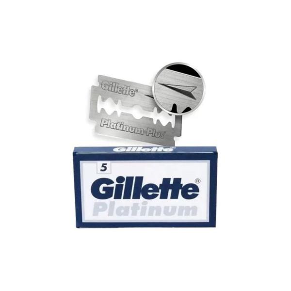 Imagem de Lamina Para Barbear Gillette Platinum Cartela Com 100 Unidades Kit com 2