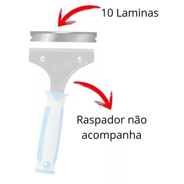 Imagem de Lamina Para Raspador Espátula 10 Cm Multiuso Bralimpia 10 un