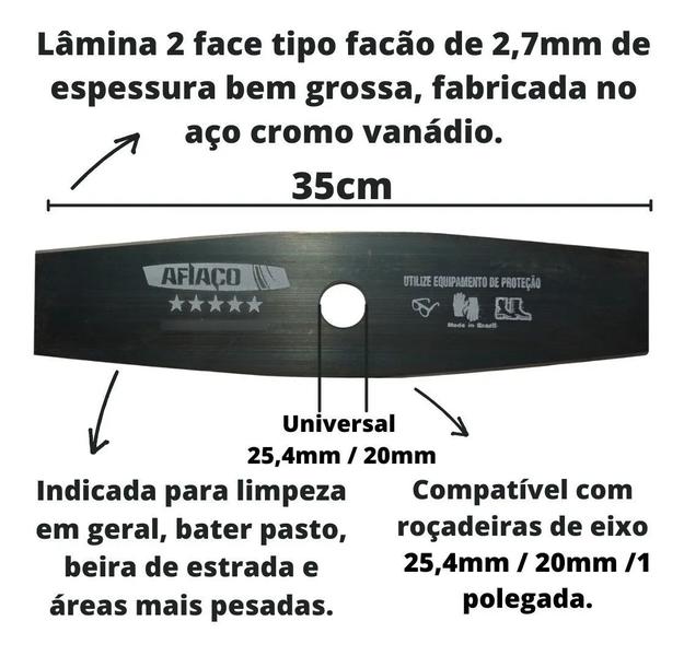 Imagem de Lâmina Roçadeira Grossa Forte 350x2,7x25,4/20 mm - UNIVERSAL