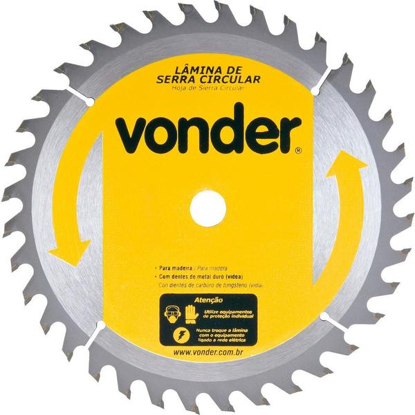 Lamina Serra Circular Vídea 185x20x2,6mm 36 Dentes 7200 Rpm - Vonder Imagem de Lamina Serra Circular Vídea 185x20x2,6mm 36 Dentes 7200 Rpm