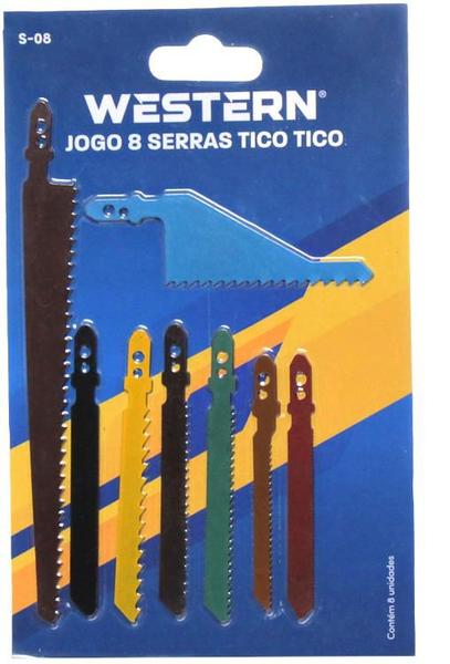 Imagem de Lâmina Serrinha Para Serra Tico Tico Madeira Metal PVC 8 Pçs