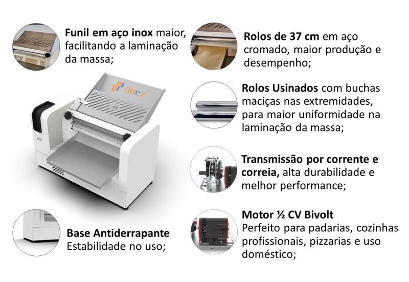 Imagem de LAMINADOR 37cm 12 CV BIVOLT 60HZ EPOXI BRANCO