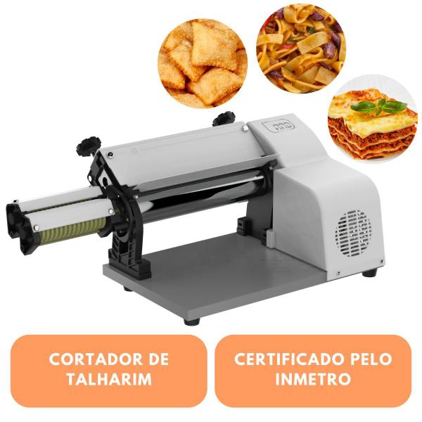 Laminador De Massa 28cm Cromado Anodilar Pizza Pastel Pão Imagem de Laminador De Massa 28cm Cromado Anodilar Pizza Pastel Pão