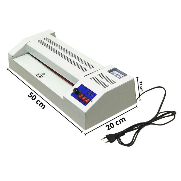 Imagem de Laminadora Plastificadora Papel A3 Profissional em Metal com 4 Rolos 520W