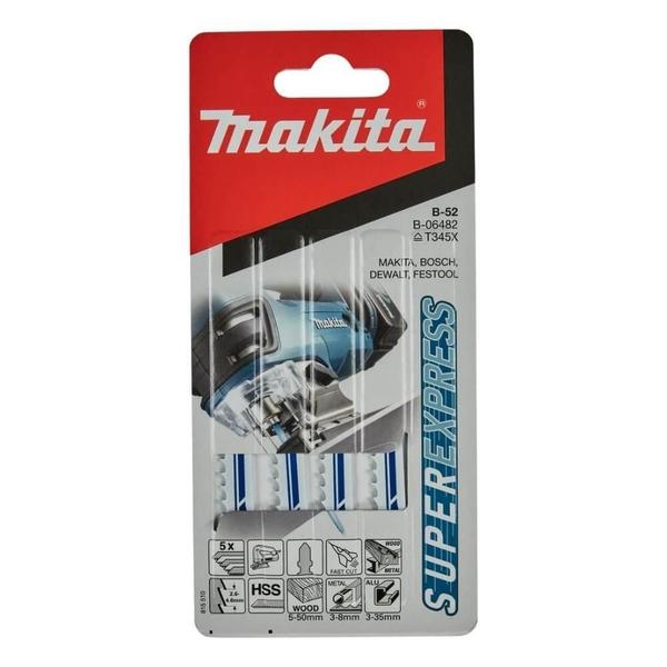 Imagem de Lâminas para Serra Tico-Tico Corte Diversos Materiais Makita B-06482 com 5 Peças