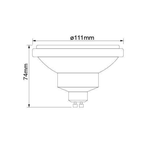 Imagem de Lamp led ar111 12w 2700k gu10 bivolt dimerizavel - Galaxyled