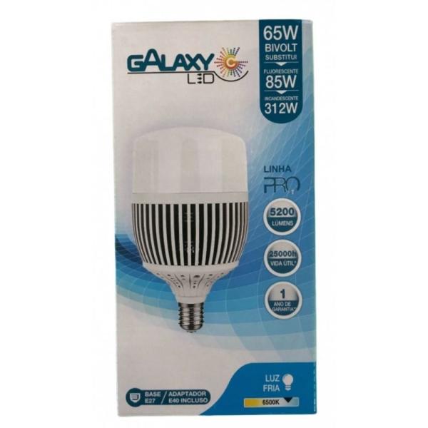 Imagem de Lampada 65w 6500k bivolt e27 led alta potencia galaxy 4204a