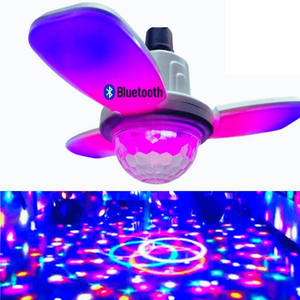 Imagem de Lâmpada Alto-falante Músical Bluetooth Globo Laser Festa Colorida RGB Potente Efeito LEY2156