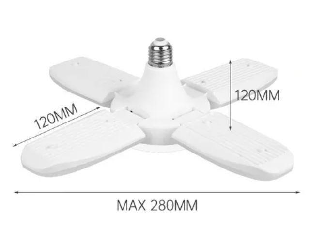 Imagem de Lâmpada Articulada Led Pétala 60W Design Ventilador Branco